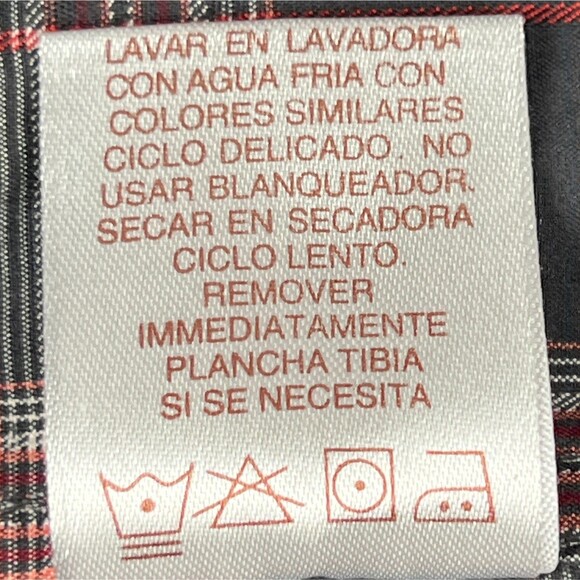 Stetson Sz Mens L Long-Sleeve Western Shirt Snap Closure Gray Red Cowboy Logo - Picture 6 of 14